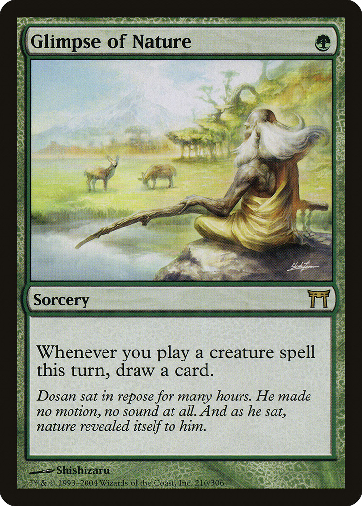 Glimpse of Nature (CHK-210) - Champions of Kamigawa Foil