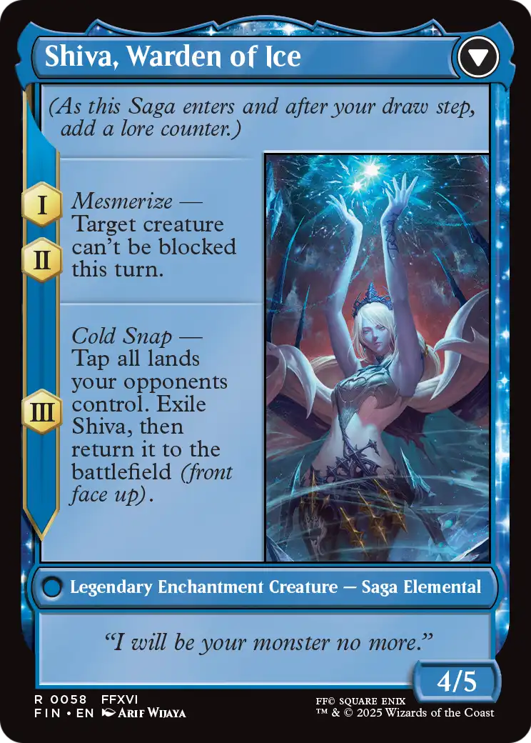 Jill, Shiva's Dominant (FIN-058) - FINAL FANTASY: (enchantment)