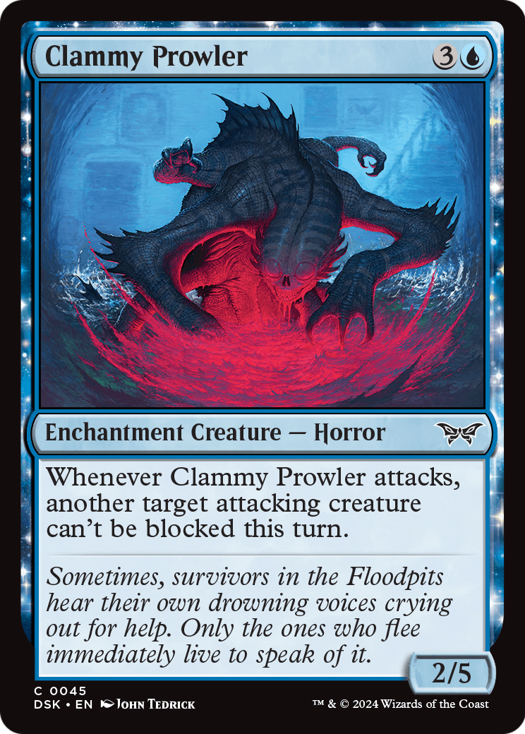 Clammy Prowler (DSK-045) - Duskmourn: House of Horror: (enchantment) Foil