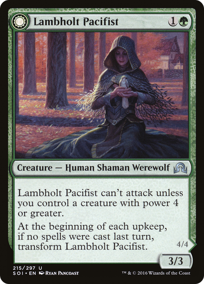 Lambholt Pacifist (SOI-215) - Shadows over Innistrad: (Double Faced Transform)