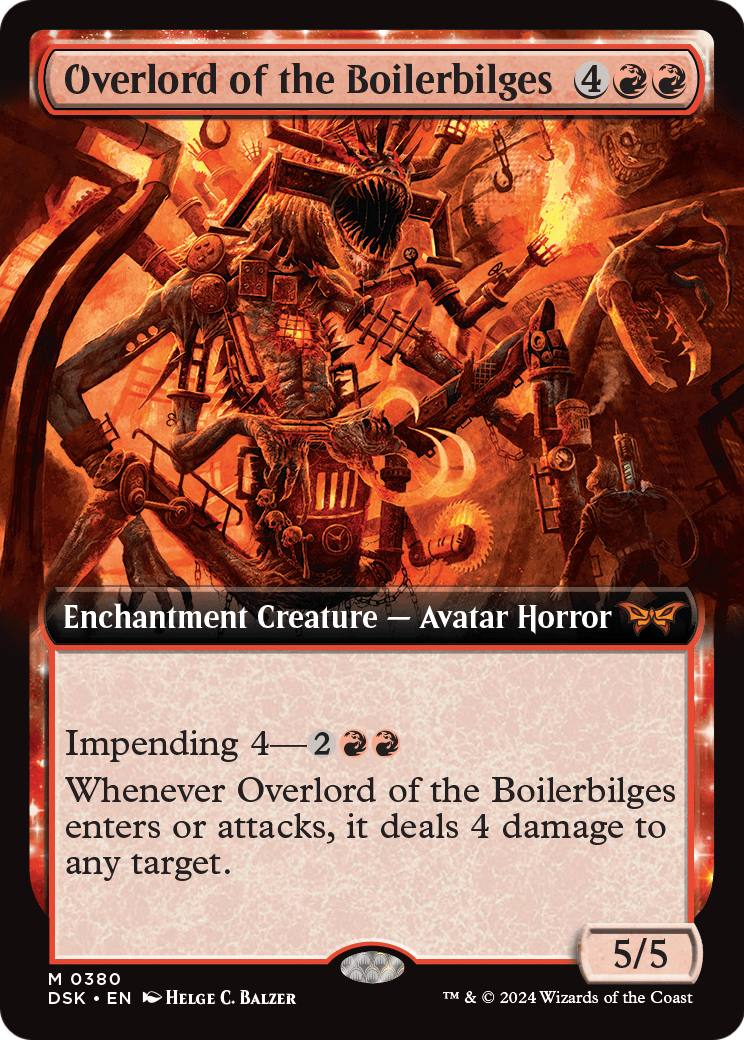 Overlord of the Boilerbilges (Extended Art) (DSK-380) - Duskmourn: House of Horror: (Extended Art, enchantment) Foil