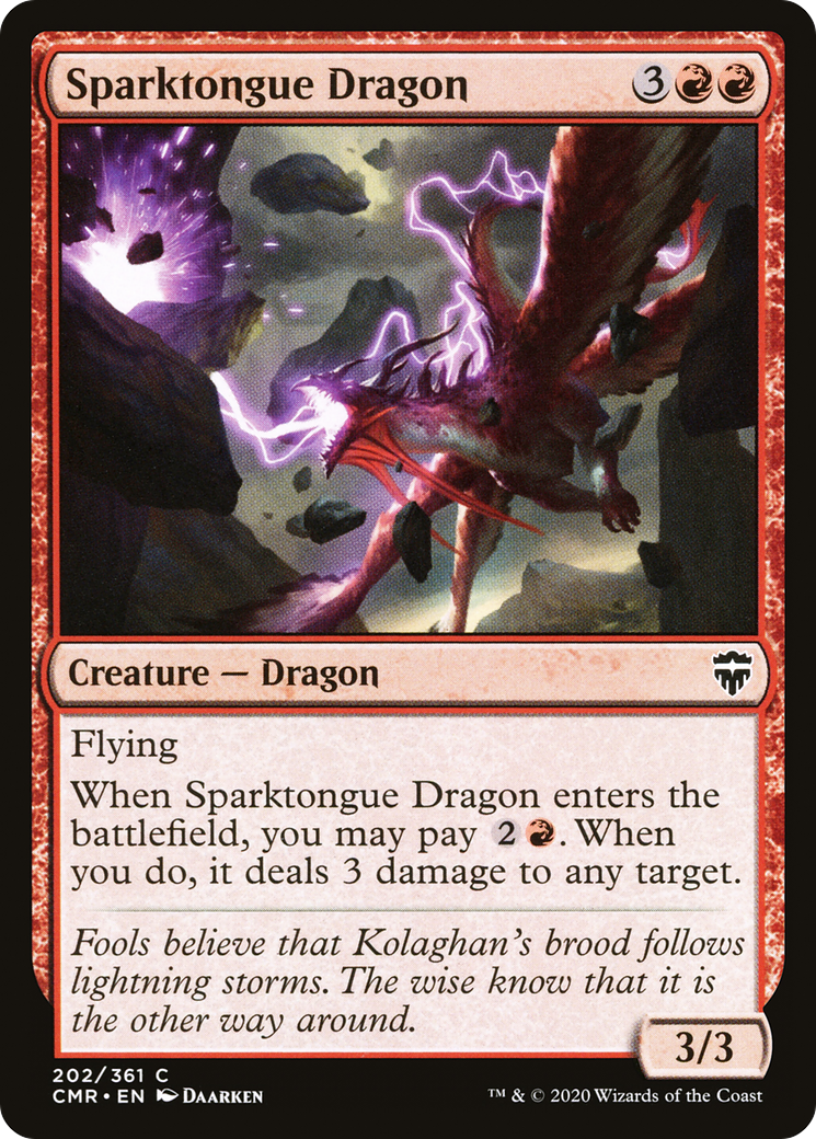 Sparktongue Dragon (CMR-202) - Commander Legends