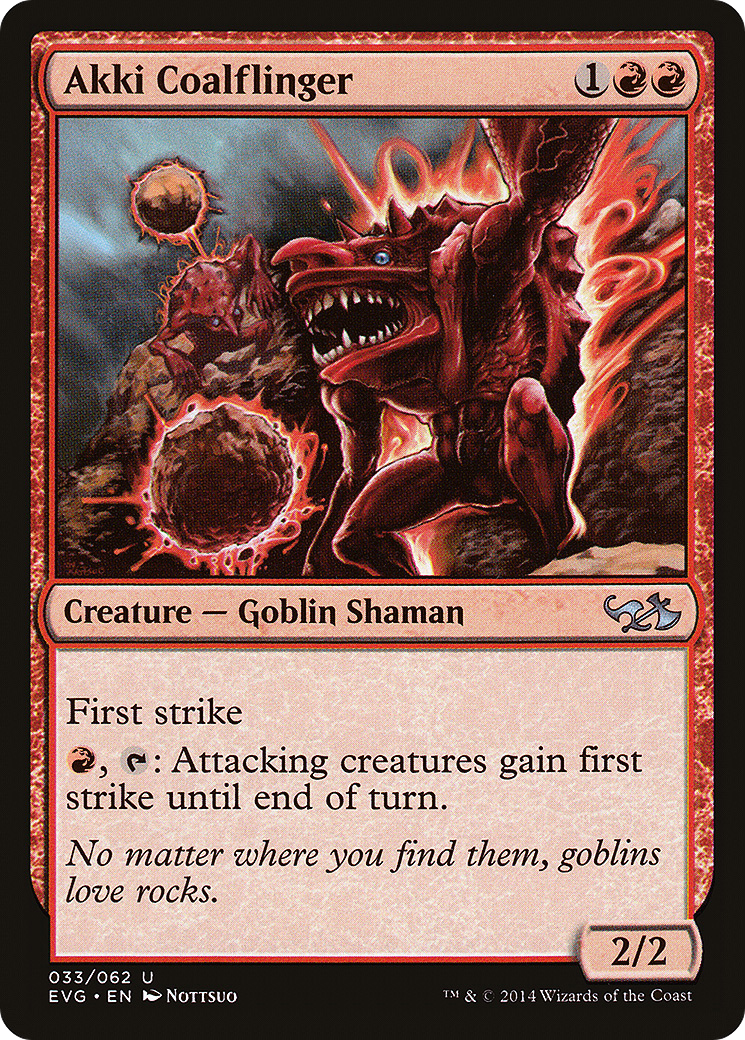 Akki Coalflinger (DD3-033) - Duel Decks Anthology: Elves vs. Goblins