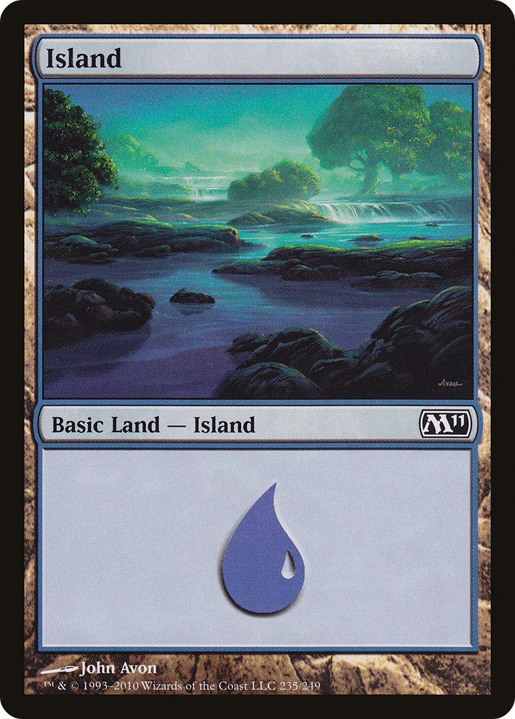 Island (235) (M11-235) - Magic 2011 Foil