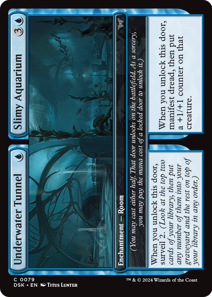 Underwater Tunnel // Slimy Aquarium (DSK-079) - Duskmourn: House of Horror Foil