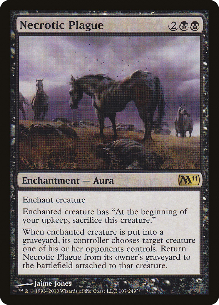Necrotic Plague (M11-107) - Magic 2011 Foil