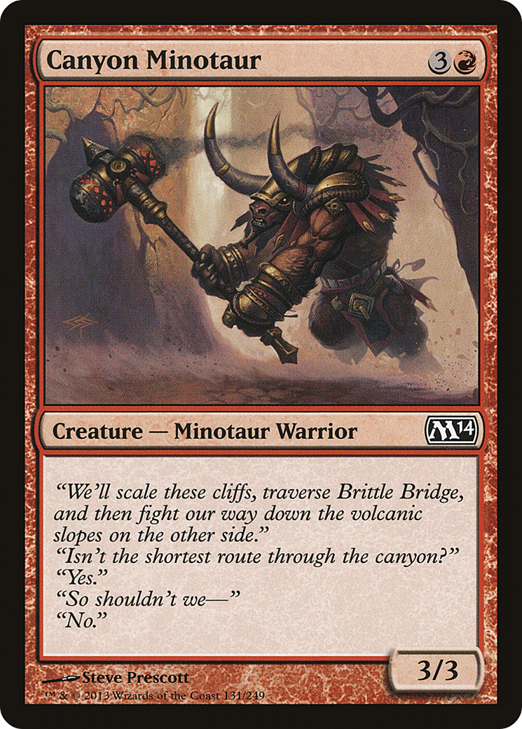 Canyon Minotaur (M14-131) - Magic 2014 Foil