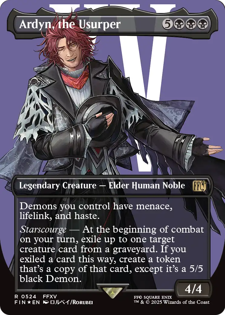 Ardyn, the Usurper (0524) (Borderless) (Surge Foil) (FIN-524) - FINAL FANTASY Foil