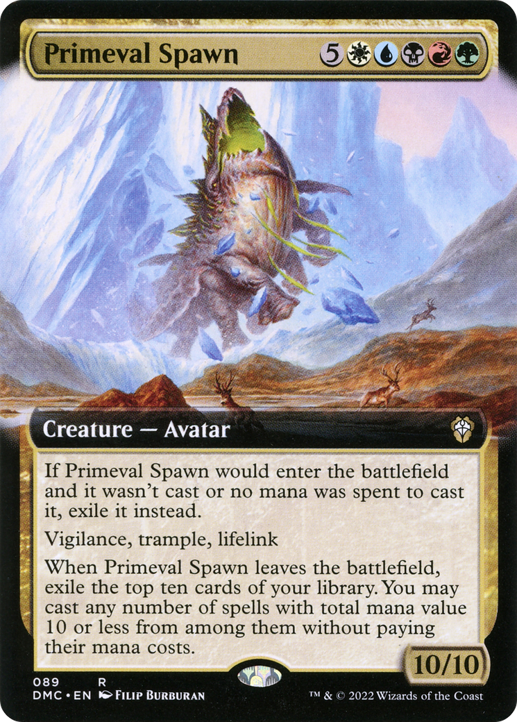 Primeval Spawn (Extended Art) (DMC-089) - Dominaria United Commander: (Extended Art)