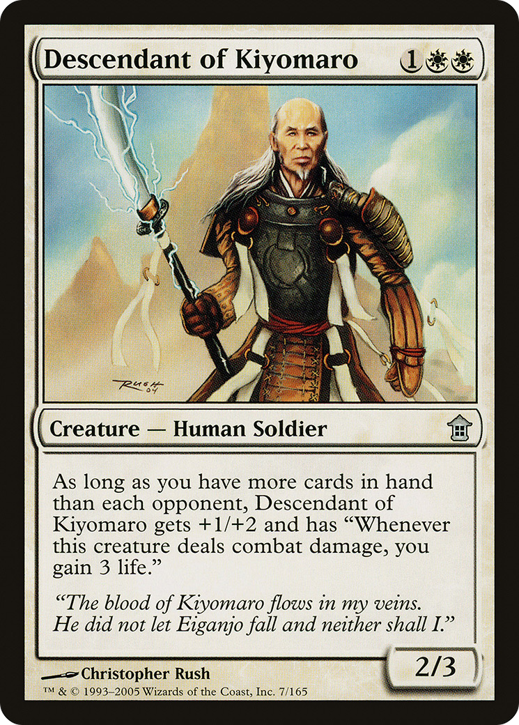 Descendant of Kiyomaro (SOK-007) - Saviors of Kamigawa