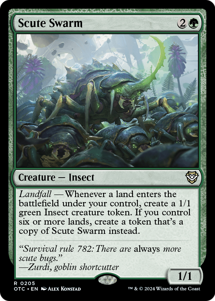 Scute Swarm (OTC-205) - Outlaws of Thunder Junction Commander