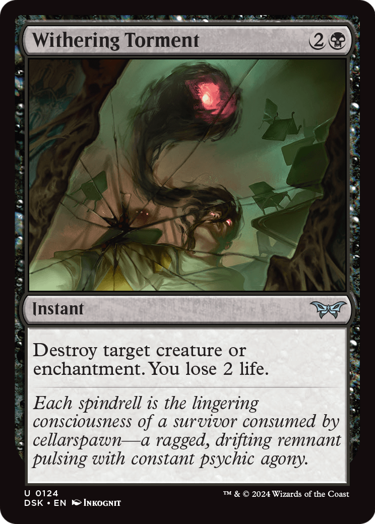 Withering Torment (DSK-124) - Duskmourn: House of Horror Foil