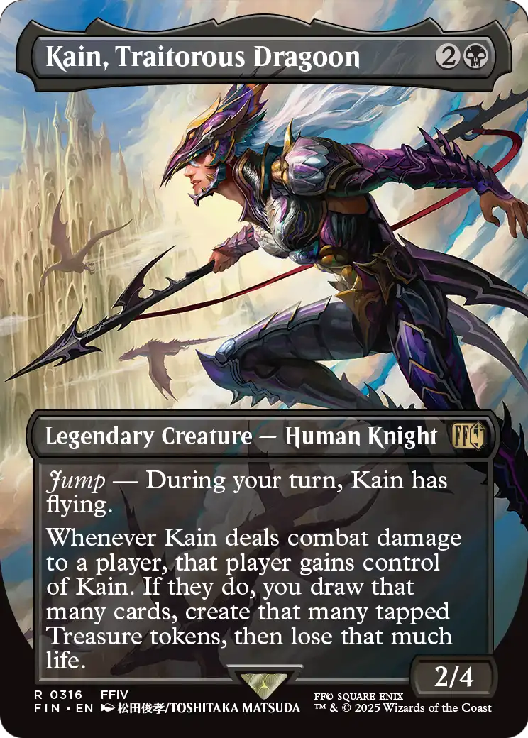 Kain, Traitorous Dragoon (Borderless) (FIN-316) - FINAL FANTASY Foil