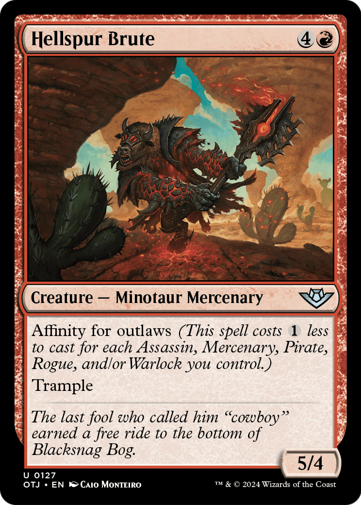 Hellspur Brute (OTJ-127) - Outlaws of Thunder Junction Foil