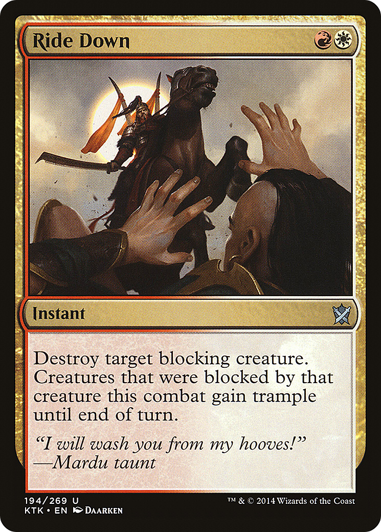 Ride Down (KTK-194) - Khans of Tarkir Foil