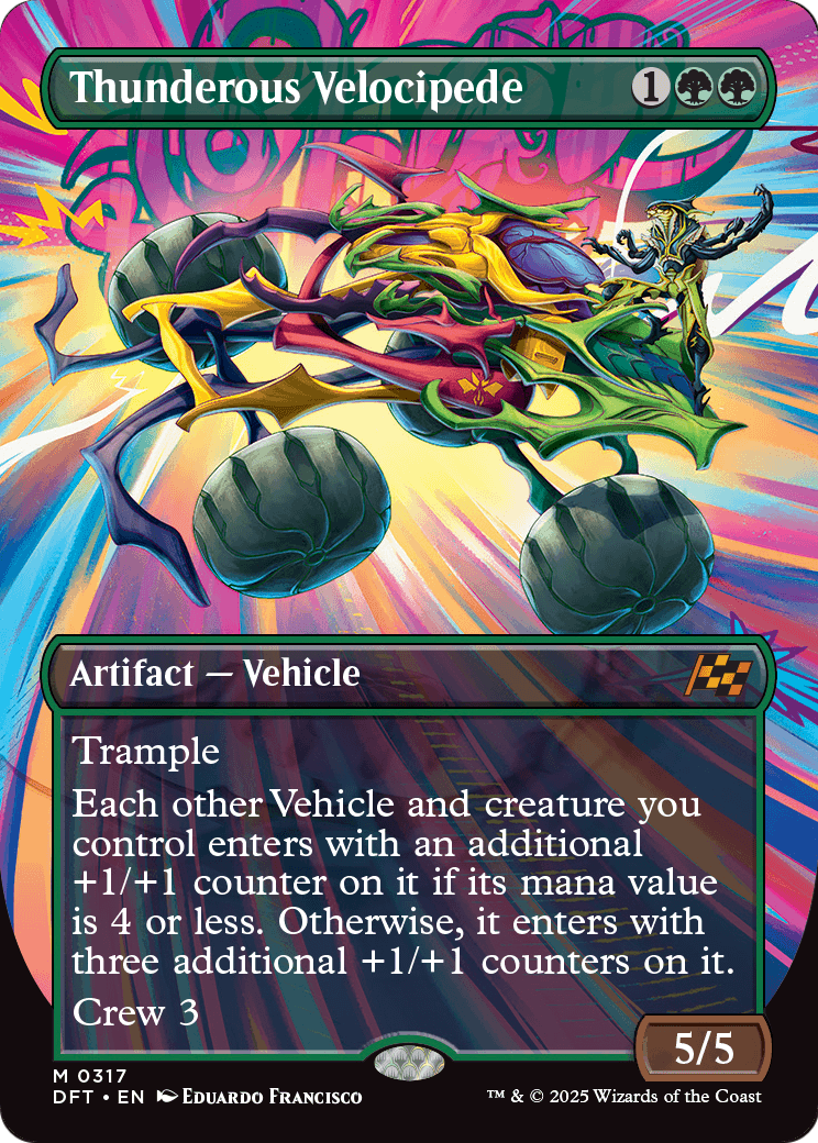 Thunderous Velocipede (Borderless) (DFT-317) - Aetherdrift Foil