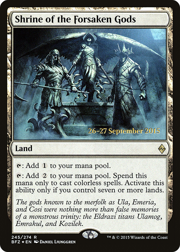 Shrine of the Forsaken Gods (PRE-245) - Battle for Zendikar Promos Foil