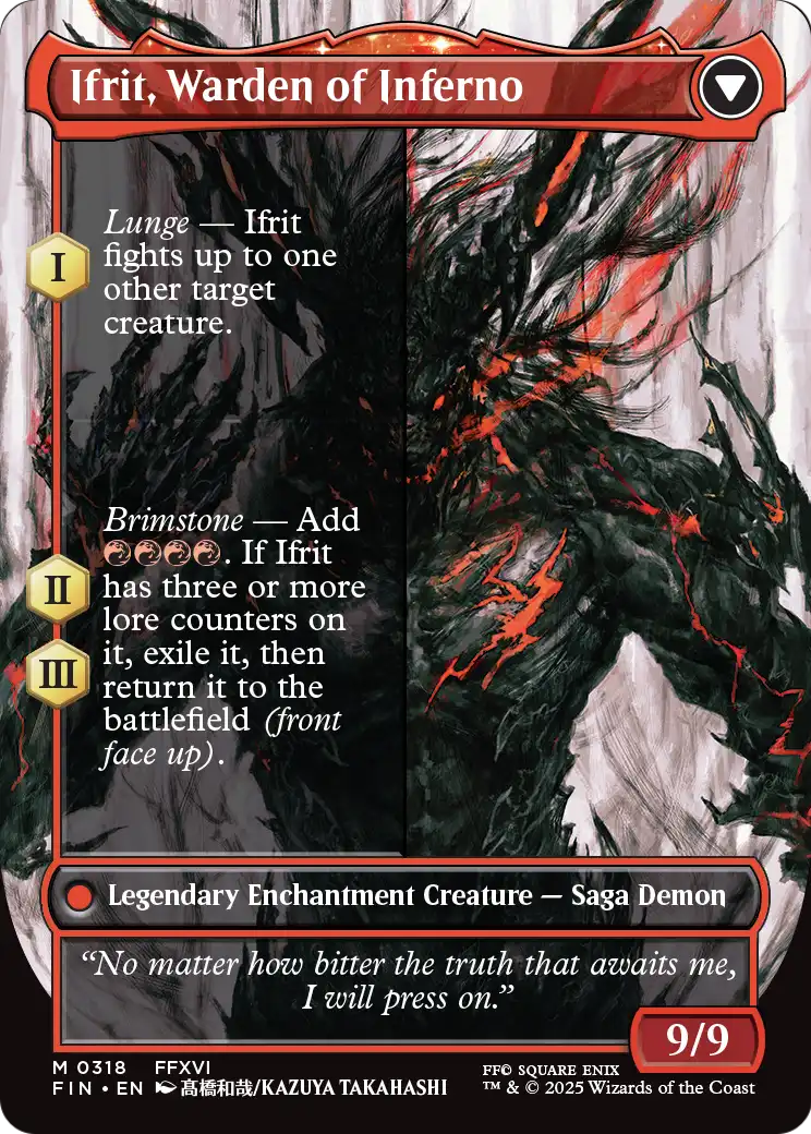 Clive, Ifrit's Dominant (0318) (Borderless) (FIN-318) - FINAL FANTASY: (enchantment)