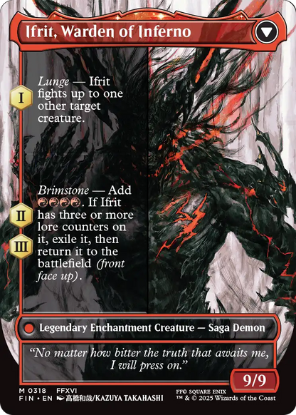 Clive, Ifrit's Dominant (0318) (Borderless) (FIN-318) - FINAL FANTASY: (enchantment)
