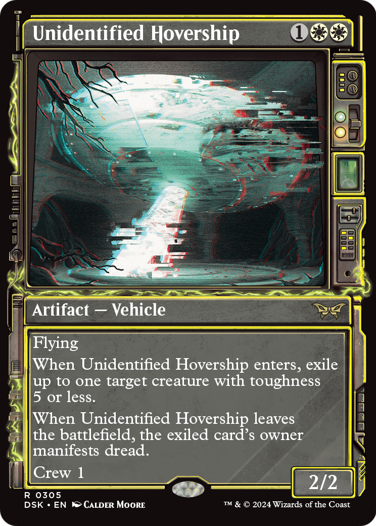 Unidentified Hovership (Showcase) (DSK-305) - Duskmourn: House of Horror: (Showcase) Foil