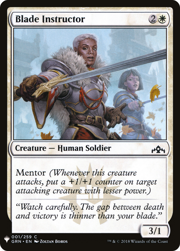 Blade Instructor (LIST-001) - The List