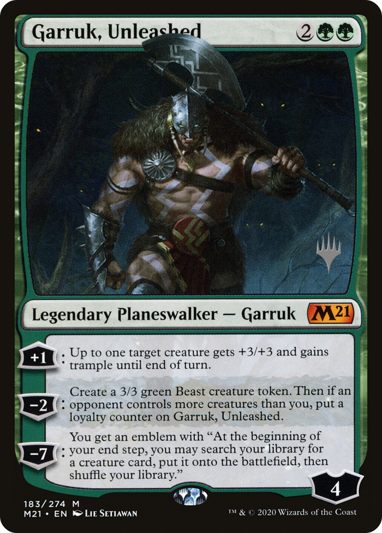 Garruk, Unleashed (PPM21-183) - Core Set 2021 Promos