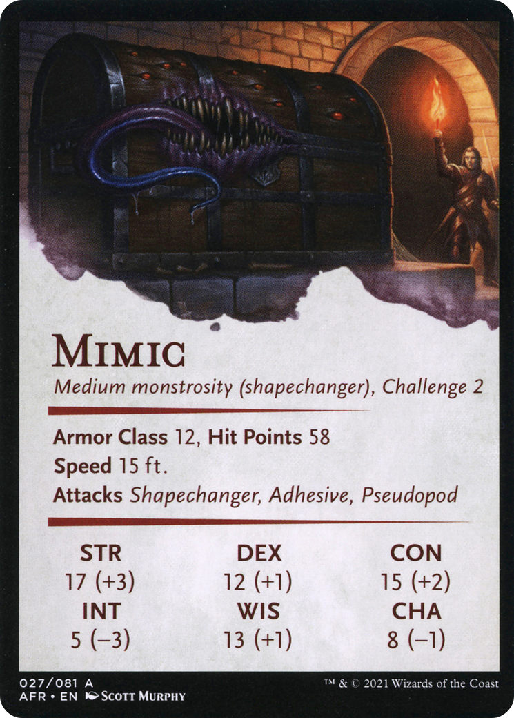 Mimic // Mimic (AAFR-027) - Adventures in the Forgotten Realms Art Series (Borderless) Foil