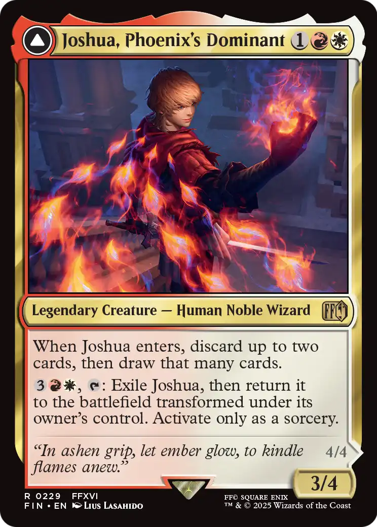 Joshua, Phoenix's Dominant (FIN-229) - FINAL FANTASY: (enchantment) Foil