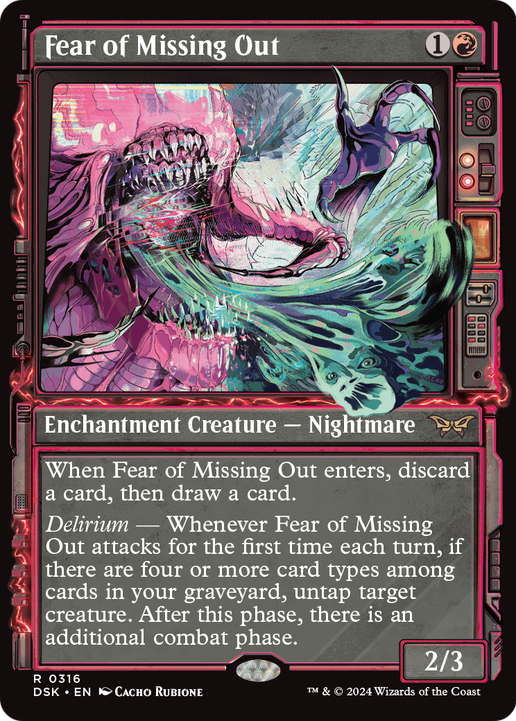 Fear of Missing Out (Showcase) (DSK-316) - Duskmourn: House of Horror: (Showcase) Foil