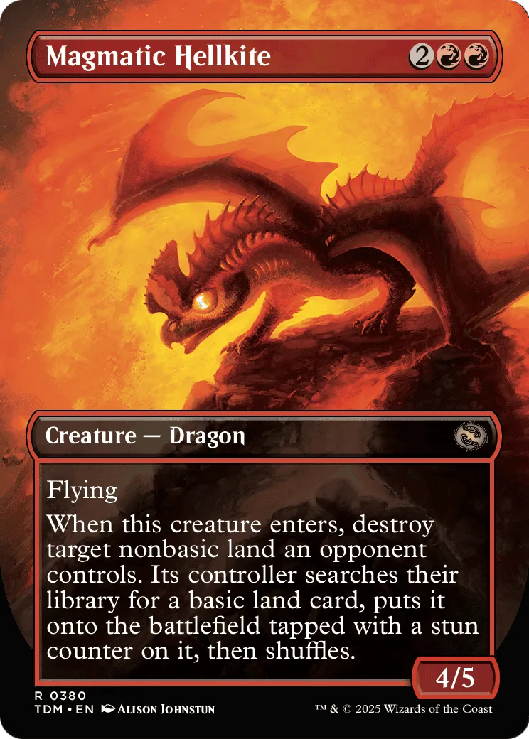 Magmatic Hellkite (Borderless) (TDM-380) - Tarkir: Dragonstorm
