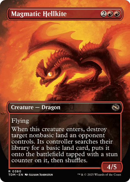 Magmatic Hellkite (Borderless) (TDM-380) - Tarkir: Dragonstorm