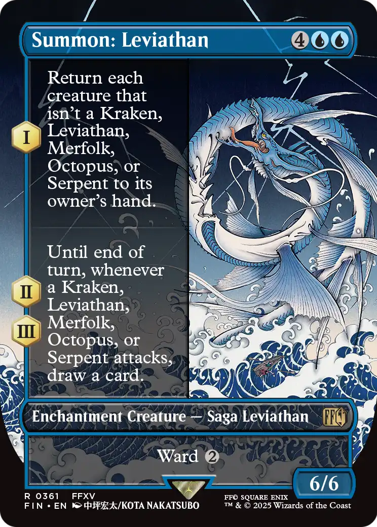 Summon: Leviathan (Borderless) (FIN-361) - FINAL FANTASY: (enchantment) Foil