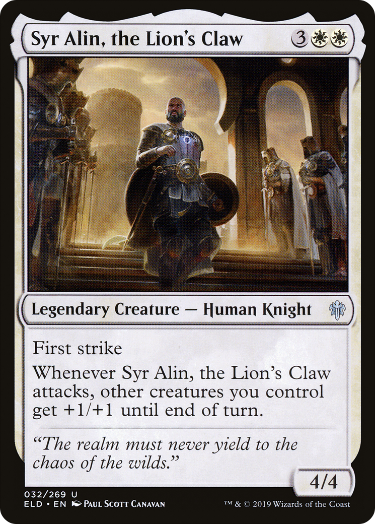 Syr Alin, the Lion's Claw (ELD-032) - Throne of Eldraine