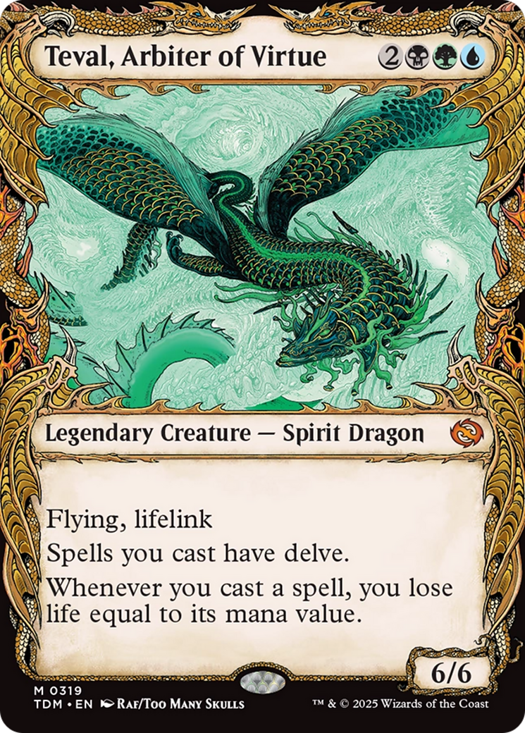 Teval, Arbiter of Virtue (Showcase) (TDM-319) - Tarkir: Dragonstorm: (Showcase) Foil