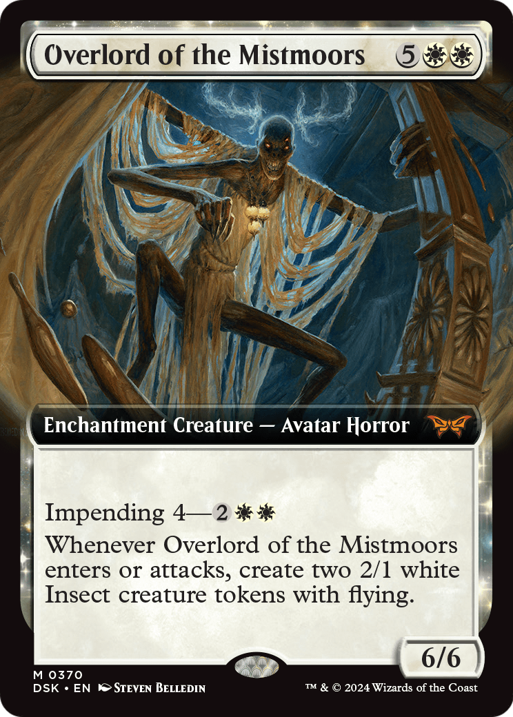Overlord of the Mistmoors (Extended Art) (DSK-370) - Duskmourn: House of Horror: (Extended Art, enchantment)