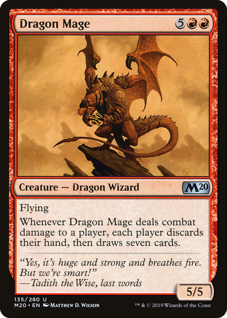 Dragon Mage (M20-135) - Core Set 2020 Foil