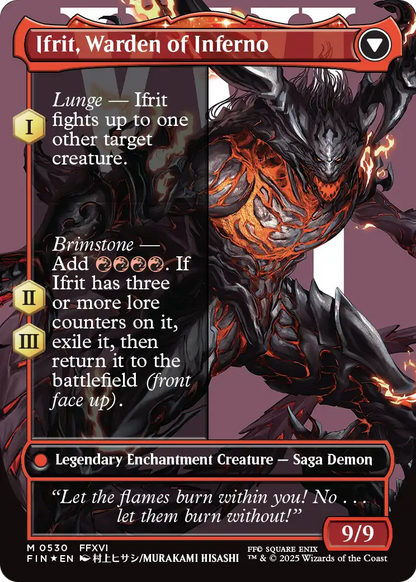 Clive, Ifrit's Dominant (Borderless) (Surge Foil) (0530) (FIN-530) - FINAL FANTASY: (enchantment) Foil