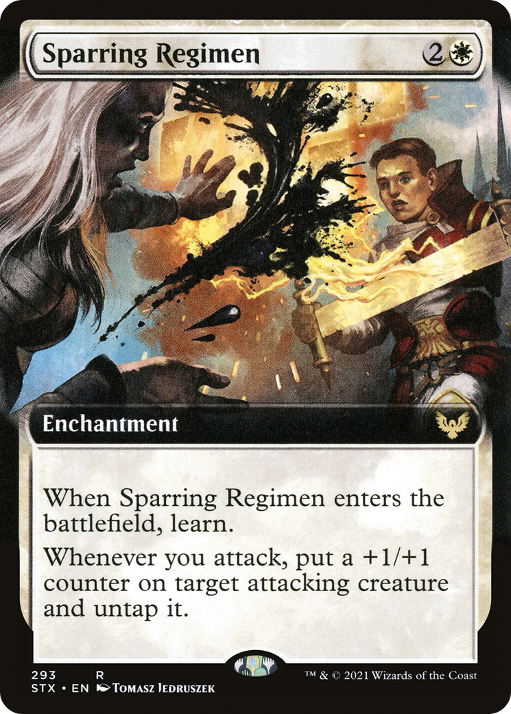 Sparring Regimen (Extended Art) (STX-293) - Strixhaven: School of Mages: (Extended Art) Foil