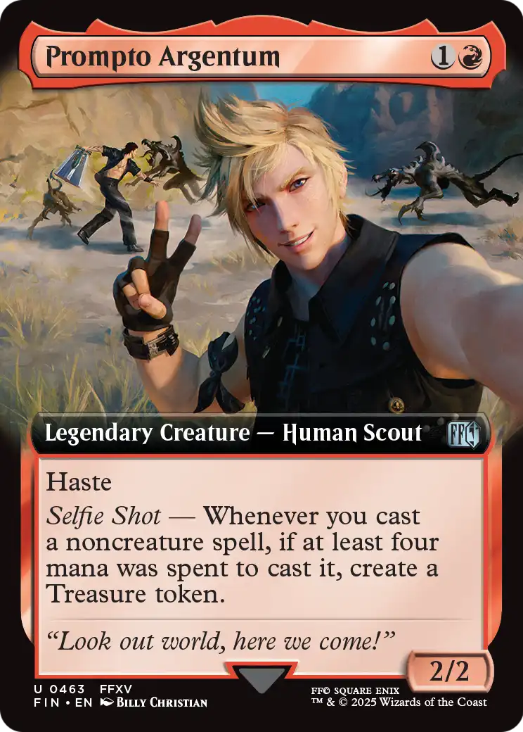 Prompto Argentum (Extended Art) (FIN-463) - FINAL FANTASY: (Extended Art) Foil