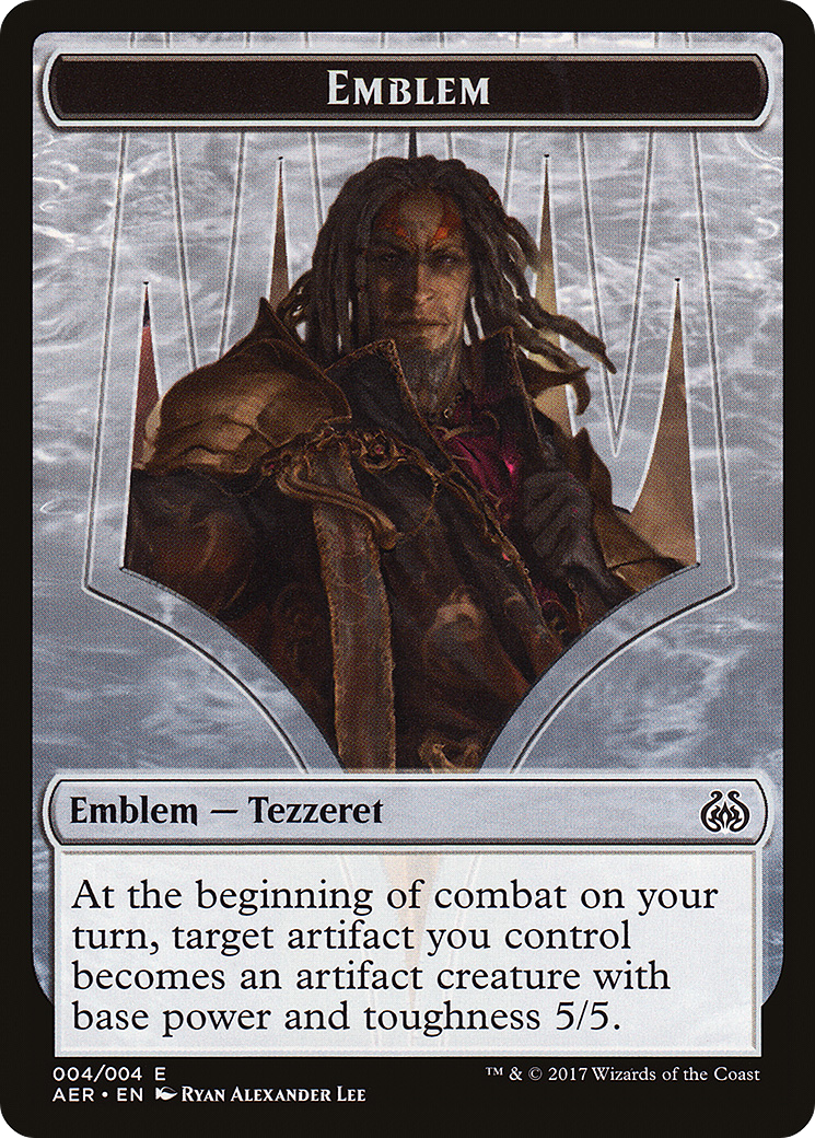 Emblem - Tezzeret the Schemer (AER-004) - Aether Revolt Tokens