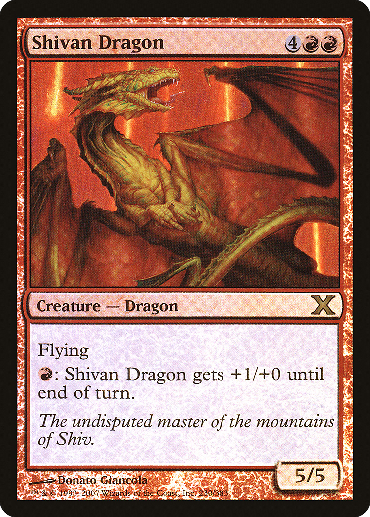 Shivan Dragon (10E-230★) - Tenth Edition Foil