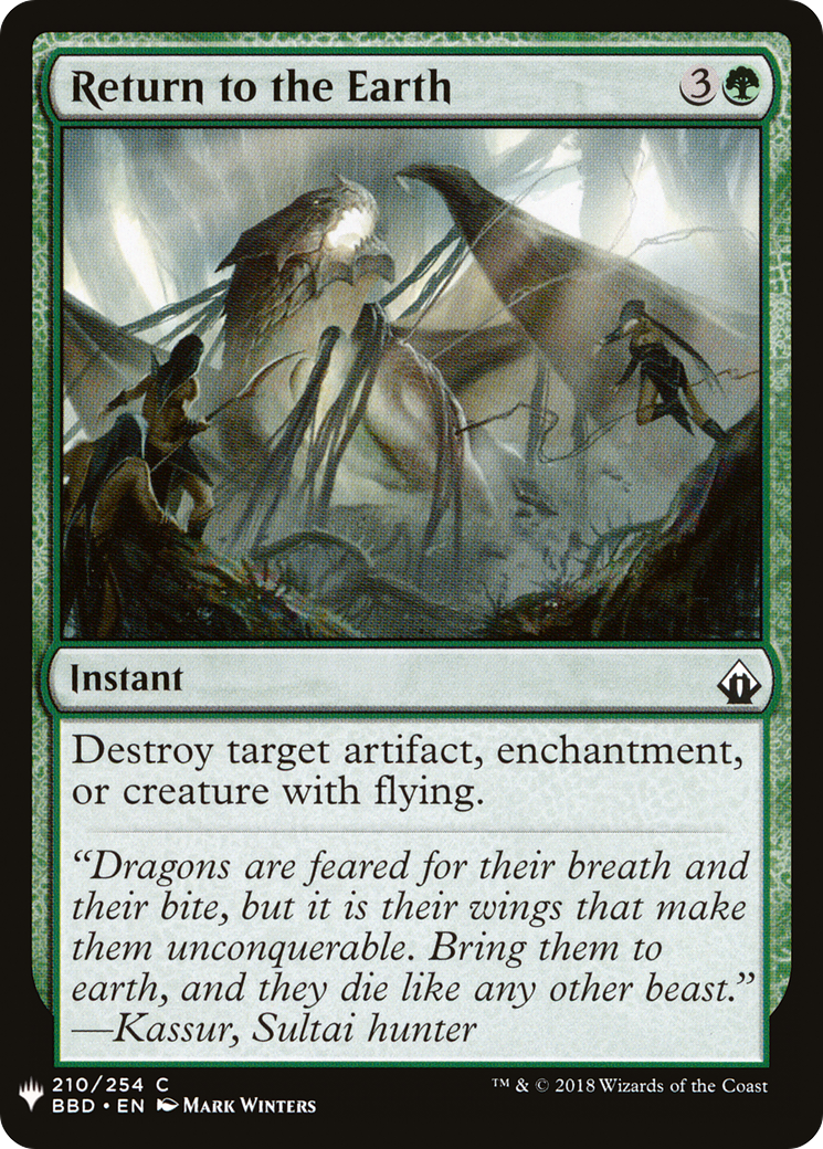 Return to the Earth (LIST-210) - The List