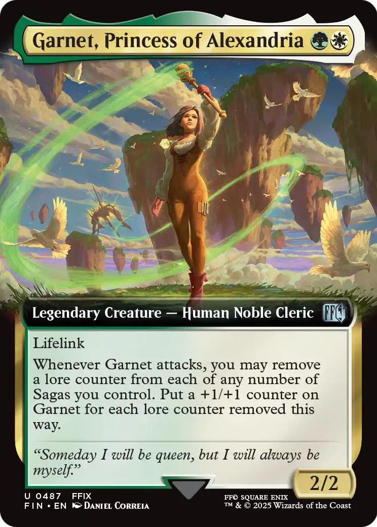 Garnet, Princess of Alexandria (Extended Art) (FIN-487) - FINAL FANTASY: (Extended Art) Foil