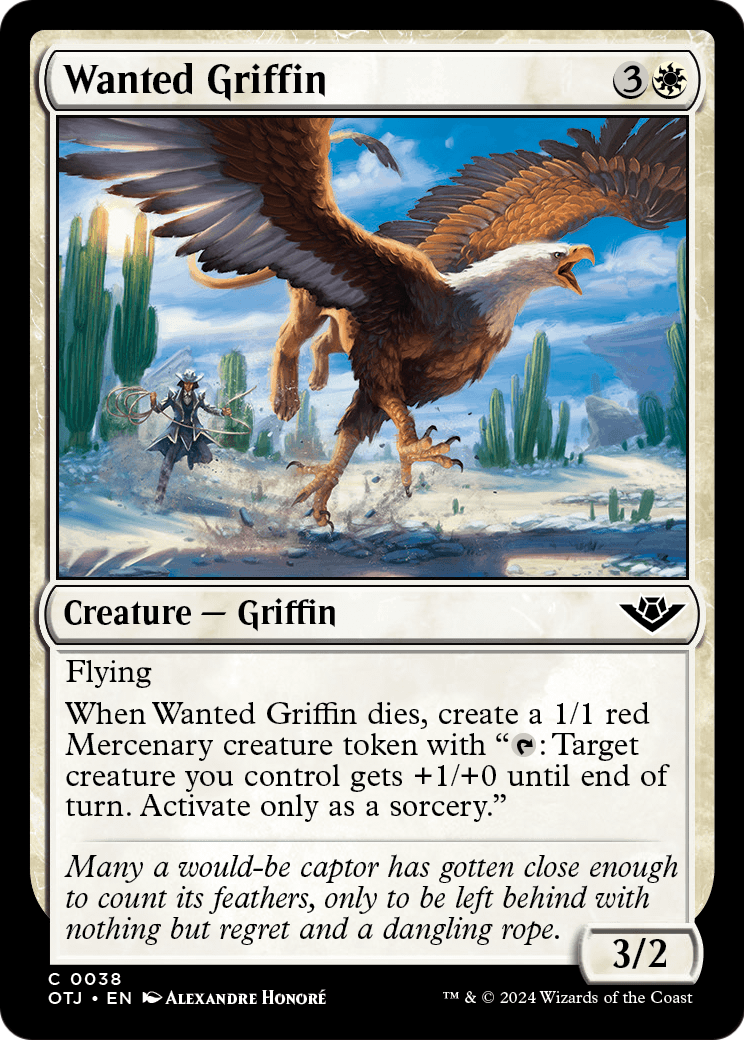 Wanted Griffin (OTJ-038) - Outlaws of Thunder Junction