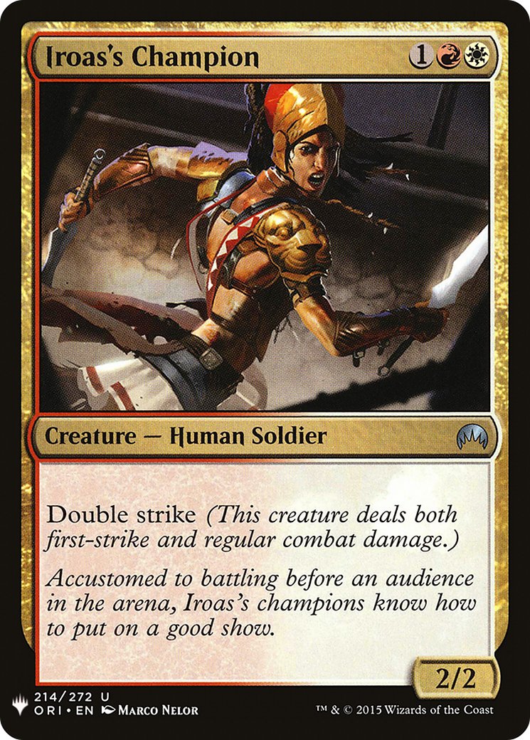 Iroas's Champion (LIST-214) - The List