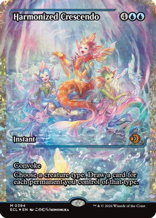 Harmonized Crescendo (0394) (Showcase) (Fracture Foil) (ECL-394) - Lorwyn Eclipsed Foil