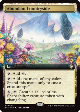 Abundant Countryside (Extended Art) (ECC-042) - Commander: Lorwyn Eclipsed