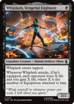Whiplash, Vengeful Engineer (MSH-121) - Marvel Super Heroes Foil