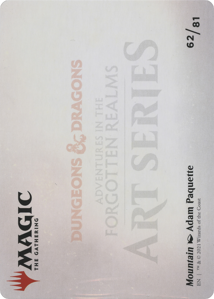 Mountain // Mountain (AAFR-062) - Adventures in the Forgotten Realms Art Series (Borderless)