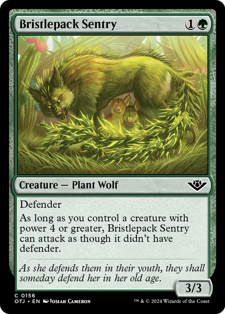 Bristlepack Sentry (OTJ-156) - Outlaws of Thunder Junction Foil